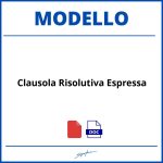 Modello Clausola Risolutiva Espressa