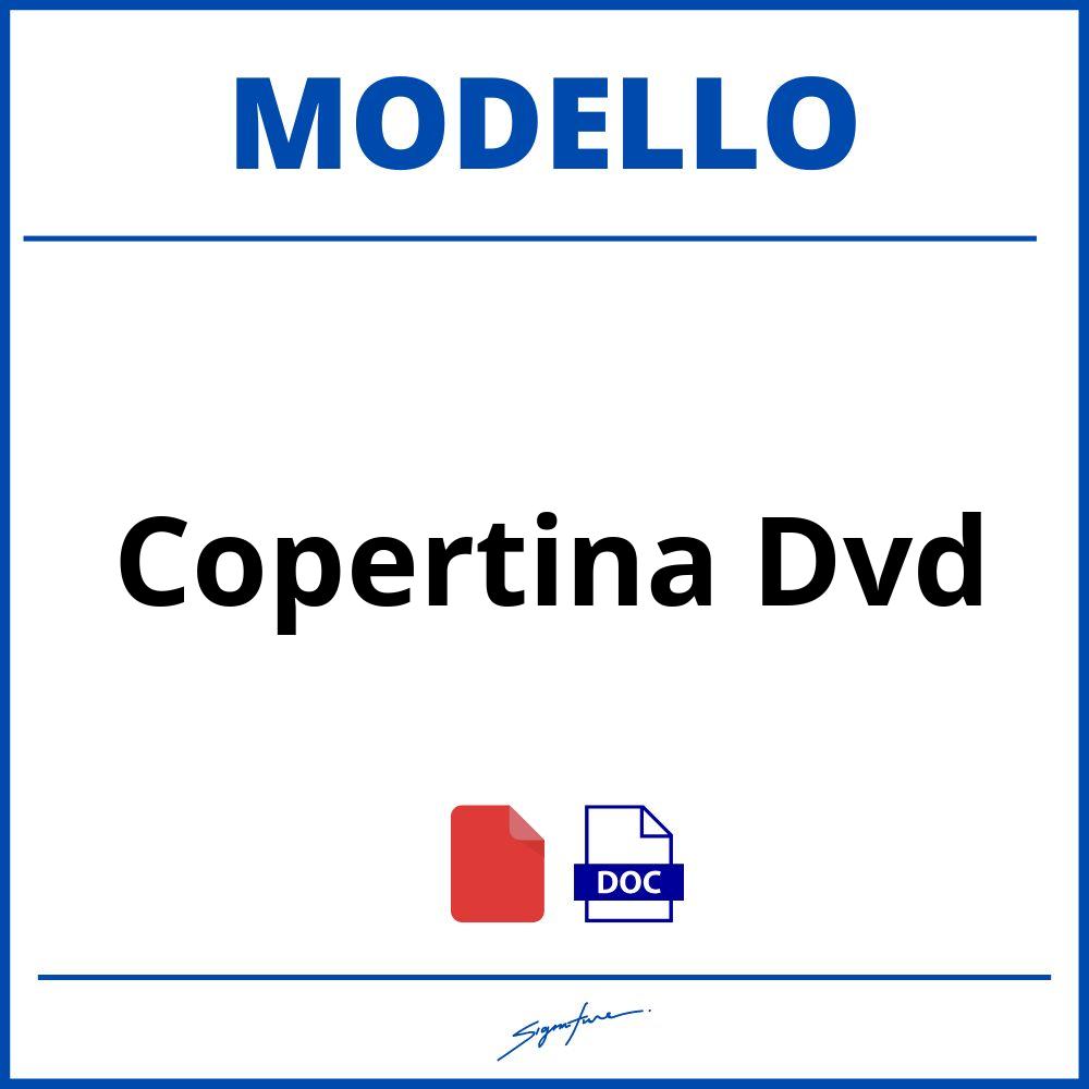 Modello Copertina Dvd