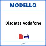 Modello Disdetta Vodafone