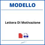 Modello Lettera Di Motivazione