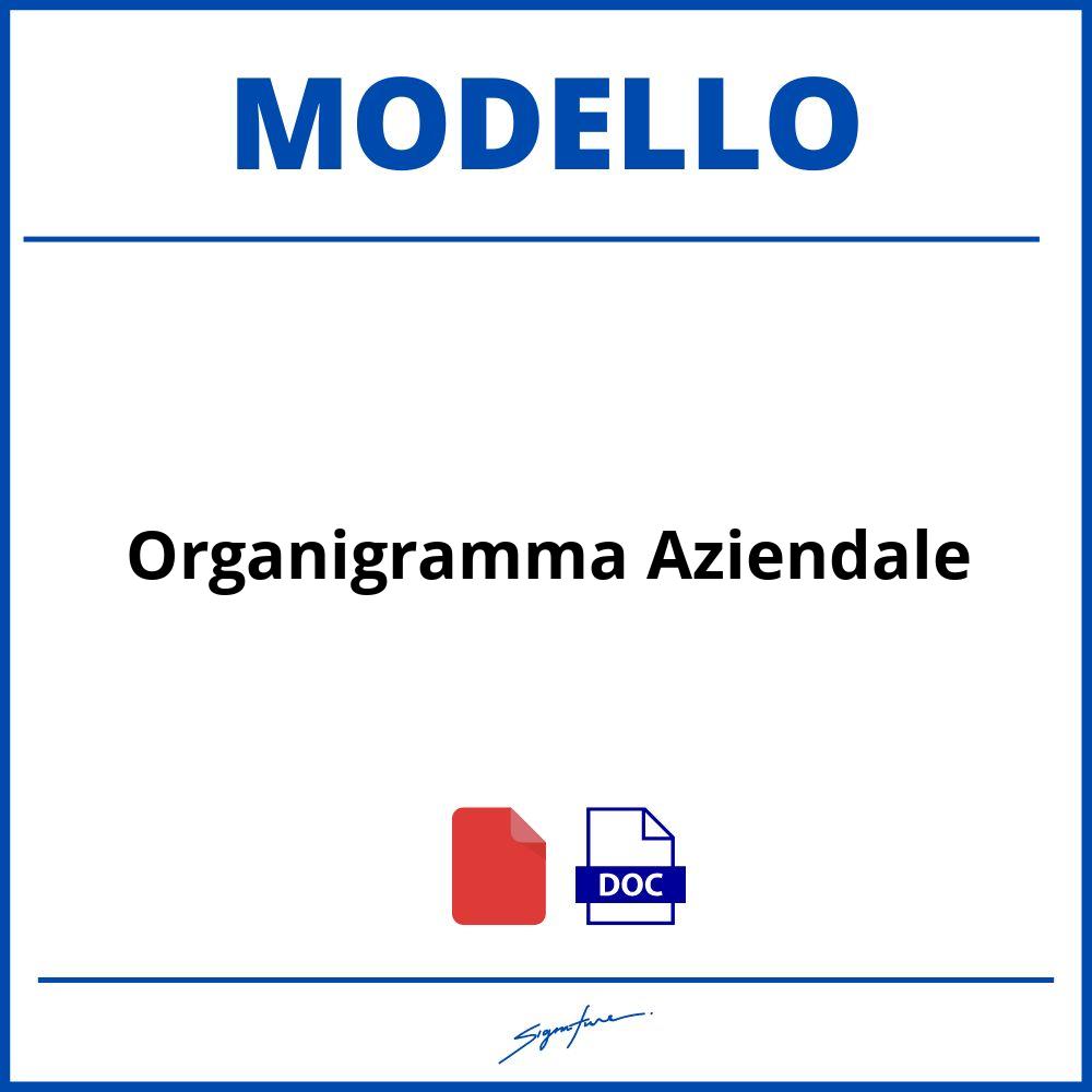 Modello Organigramma Aziendale