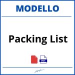 Modello Packing List