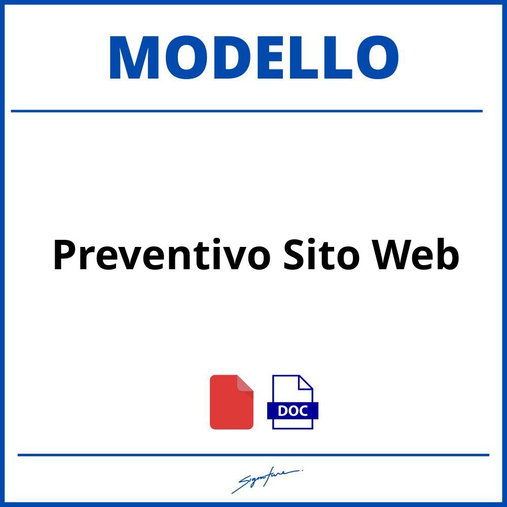 Modello Preventivo Sito Web