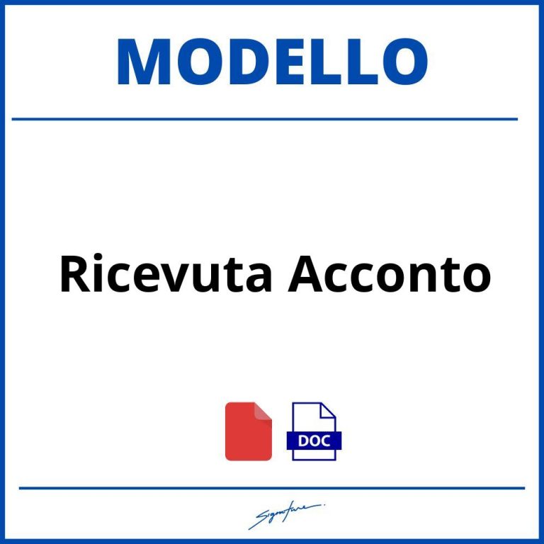 Modello Ricevuta Affitto Breve